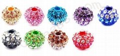 gradual change rhinestone shamballa beads wholesale from China beads factory
