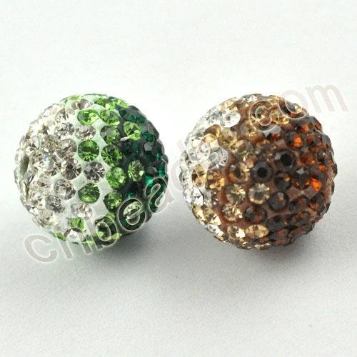 gradual change rhinestone shamballa beads wholesale from China beads factory 2