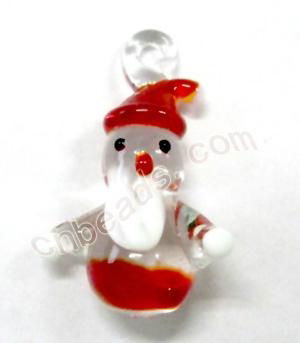 handmade Santa Claus glass charms wholesale from China beads factory