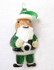 2012 new Christmas Father glass charms wholesale from China beads factory