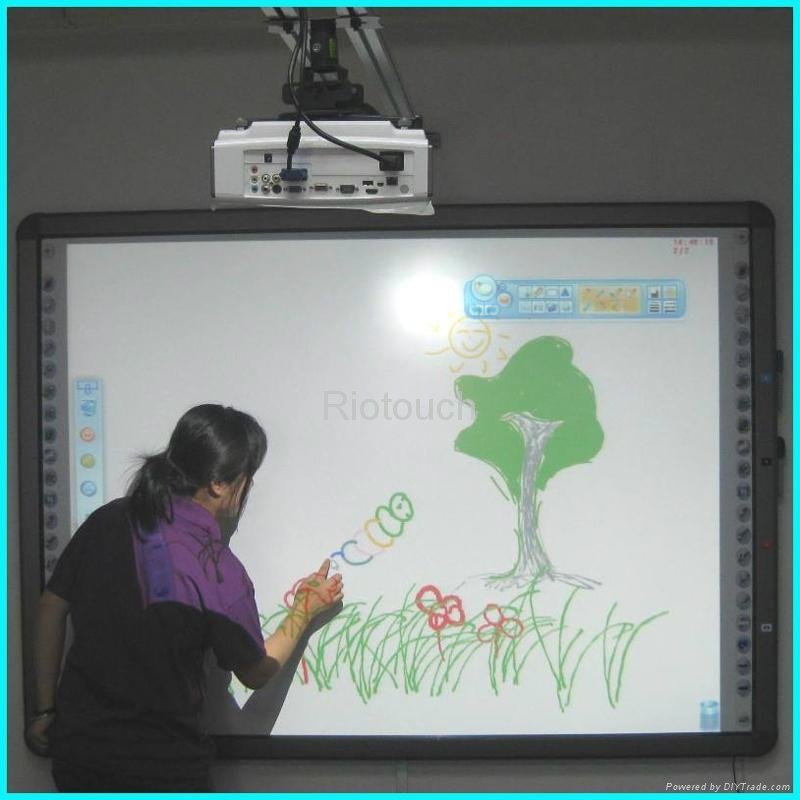 Riotouch dual touch infrared interactive drawing board for smart class