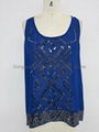 lady fashion casual  royal blue tank