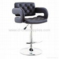  swivel chrome gaslift pu barstool 1