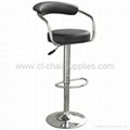 swivel chrome gas lift adjustable PU bar stool 2112 1
