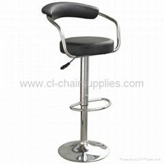 swivel chrome gas lift adjustable PU bar stool 2112