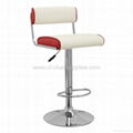 swivel chrome gas lift adjustable PU bar stool 3330 1
