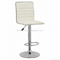 swivel chrome gas lift adjustable PU bar stool 3233