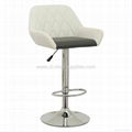 swivel chrome gas lift  adjustable PU bar stool 3237 1