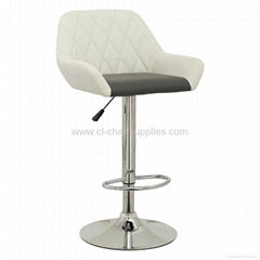 swivel chrome gas lift  adjustable PU bar stool 3237