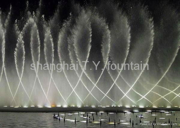 Large scale lake musical spouting fountain and large scale dry fountain project 