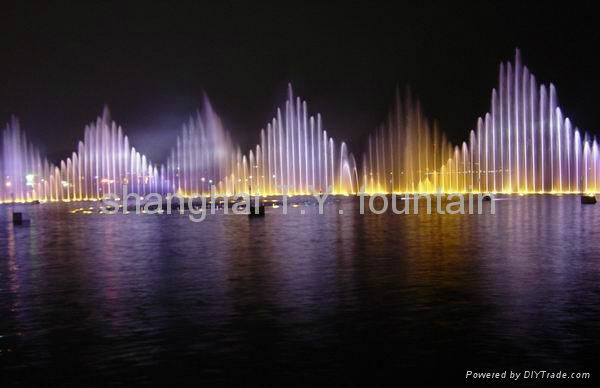 Large scale lake musical spouting fountain and large scale dry fountain project  2