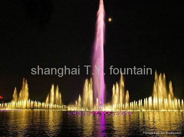 Large scale lake musical spouting fountain and large scale dry fountain project  4