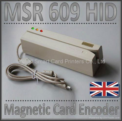 free shipping MSR609 HID Magnetic Card Reader Writer Encoder HiCo USB 3