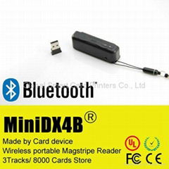 Bluetooth Minidx4B magnetic card reader data collector mini300 mini comp MSR206 