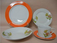 20 pcs porcelain round shape dinnerware