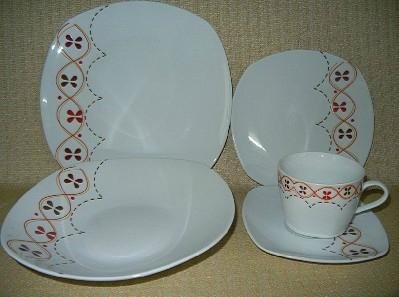 20 pcs porcelain square dinnerware set 2