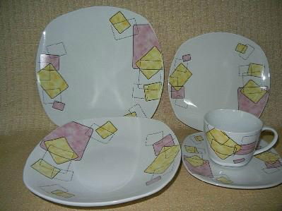 20 pcs porcelain square dinnerware set 2