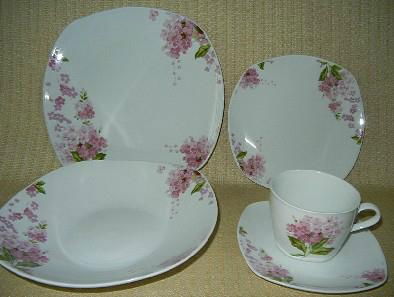 20pcs square porcelain dinner set 2