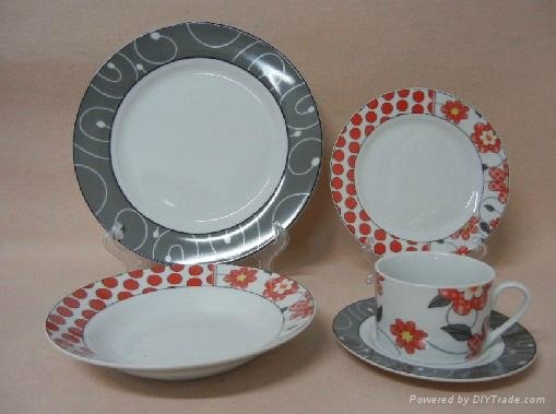 20 pcs porcelain round shape dinnerware set 2