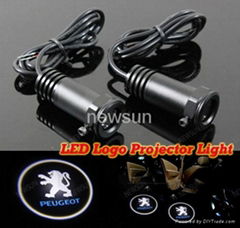 LED 3D Welcome Door Light Laser Projector Door Lamp Ghost Shadow for PEUGEOT