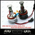  360-Degree 20W CREE High Power H8 LED BMW Angel Eyes Kit for BMW 1 3 5 Series Z 1