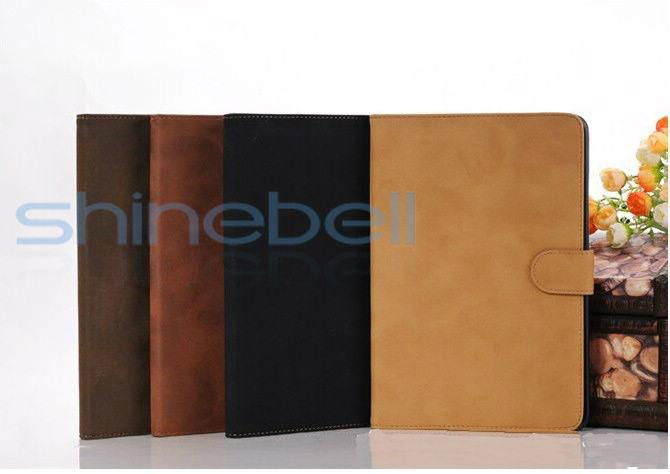 For IPad 2 3 Antique triple holster frosted Leather Case  PU smart cover Leather 2