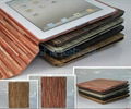 For ipad 3 wood case Dormancy Retro Vein Wooden Grain stand smart cover 