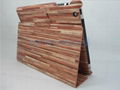 For ipad 3 wood case Dormancy Retro Vein Wooden Grain stand smart cover  3