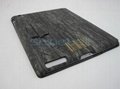 For ipad 3 wood case Dormancy Retro Vein Wooden Grain stand smart cover  5