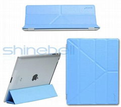 ransformers case For New Ipad 2/3 Magnetic Leather Smart Cover Case Stand For Ip