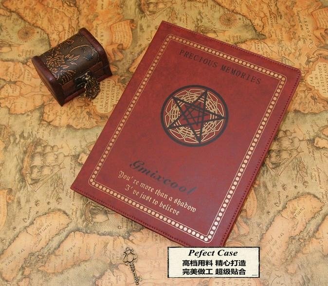 For Ipad 3 Magic Pentacle leather case w/ Stand case cover for iPad 2&3