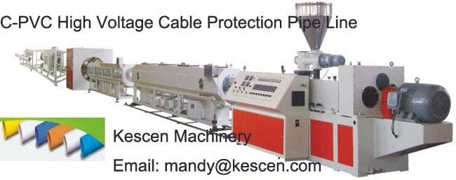 C-PVC cable protector pipe extrusion line 