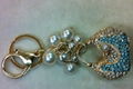 珍珠-镶钻-手提包钥匙扣 2