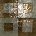 Natural shell tile capiz silver&gold