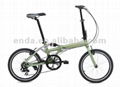 20" Aluminium folding bikes bicycles in china with low step-through susp. frame 1