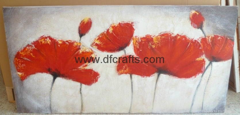  Abstract Decorative Flowers Oil Painting