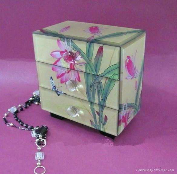 Antique design glass jewellry box