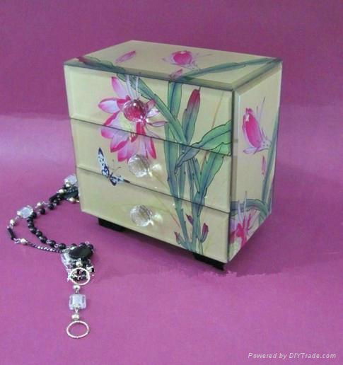 Antique design glass jewellry box 2