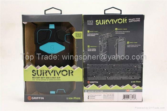 Griffin Survivor 2nd generation armor case for iPhone 5 5g,with retail box 5