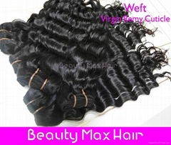 2012 new style  brazilian hair deep wave 1/pcs 18'' natural color