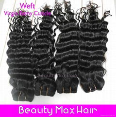 2012 new style  brazilian hair deep wave 1/pcs 18'' natural color