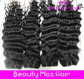 2012 new style  brazilian hair deep wave 1/pcs 18'' natural color 2