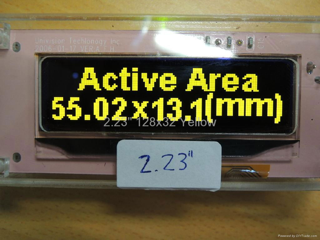 2.23" 128x32 Yellow OLED  3