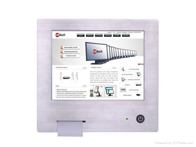10" stainless steel touch panel PC with built-in printer 4