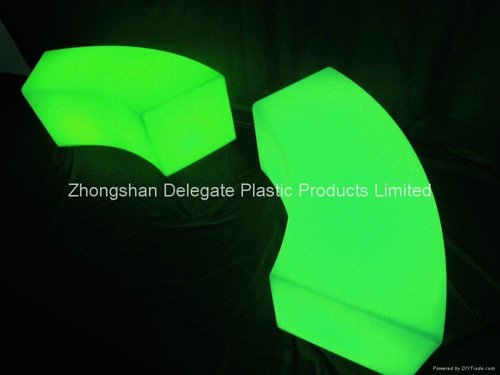 led illuminated furniture light up snake stool 120*43*43cm 3
