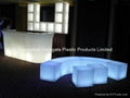 outdoor furniture PE plastic shell lighted led furniture 2