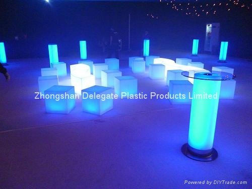 outdoor furniture PE plastic shell lighted led furniture 4
