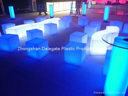 outdoor furniture PE plastic shell lighted led furniture 5
