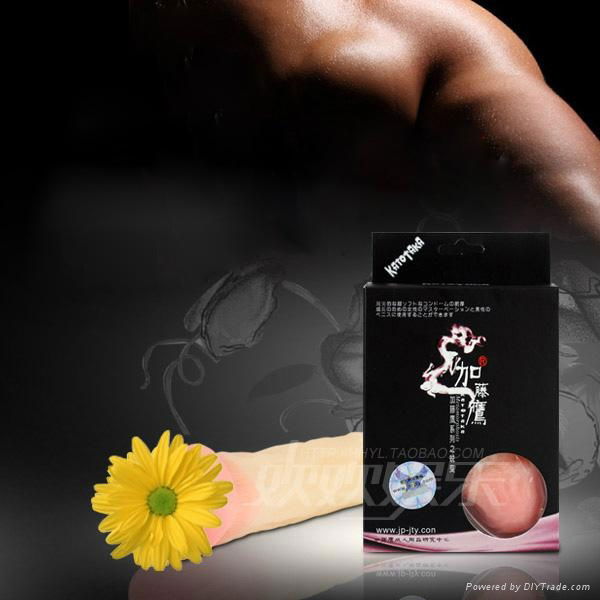 KATOTAKA male dildo time-delay crystal sleeve,Penis extension&enlargement condom 5