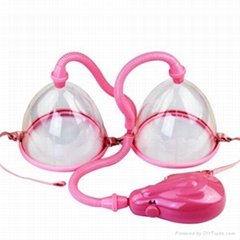 Pink Double Vacuum Breast enlarging massager